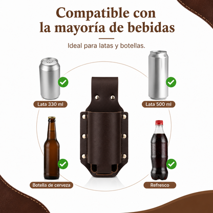 Portabebidas de Cuero para Cinturón